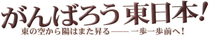 がんばろう東日本!
東の空から陽はまた昇る―一歩一歩前へ!
